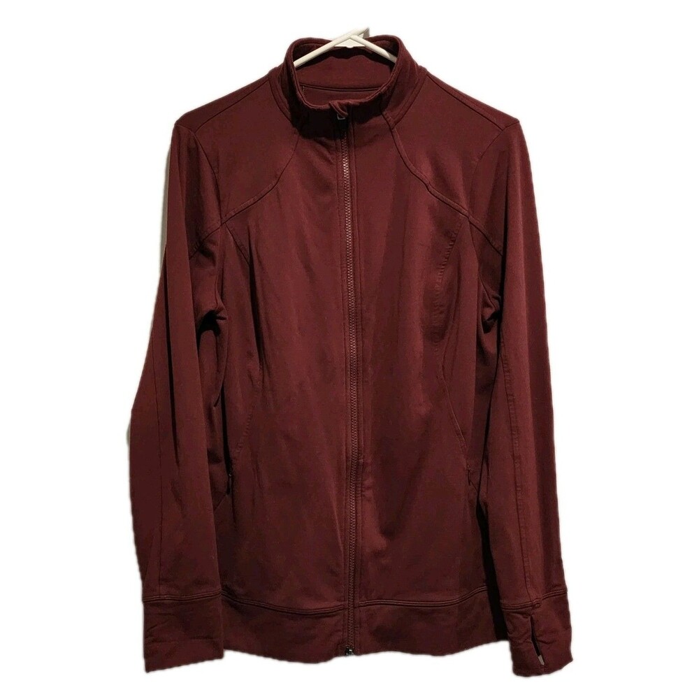 Duluth Trading Company Woman’s Hot NoGA Stretch Full-Zip Jacket Maroon Medium
